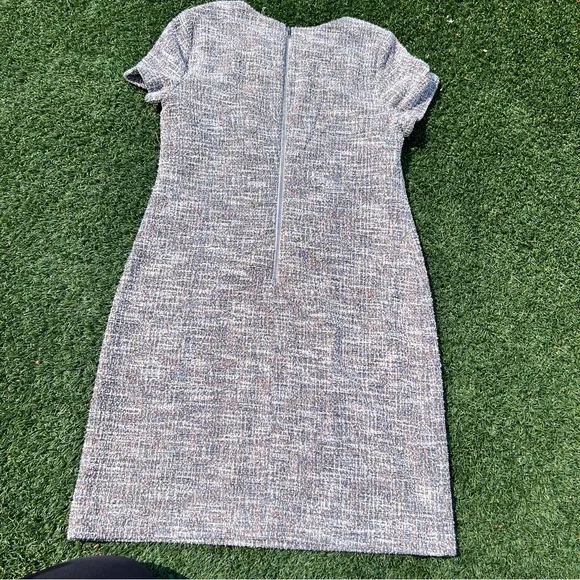 Calvin Klein Multicolor Tweed Short-Sleeve Midi Dress - Picture 2 of 7